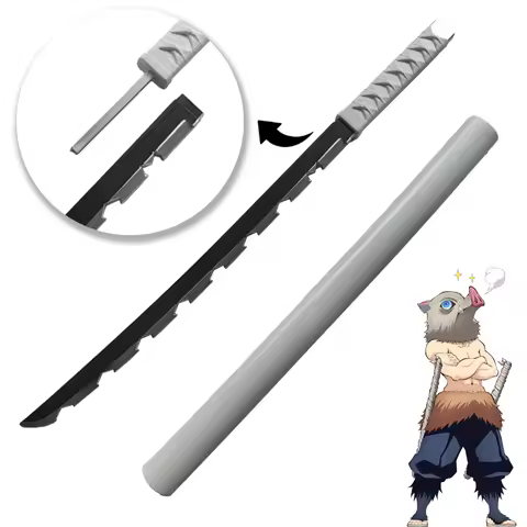 72cm Hashibira Inosuke Sword Katana Swords Tanjirou Zenitsu Katana Killer Devils Anime Cosplay Prop 
