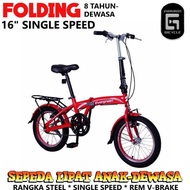 PROMO TERLARIS- Sepeda Lipat Evergreen Folding Remaja-Dewasa 16 Inci