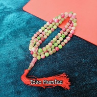 Tasbih Batu Ruby Tanzania Kualitas Super 8mm Natural 99 Butir