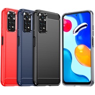 Casing Redmi Note 11 Pro Case High-grade Carbon Fiber Cover Soft TPU Phone Case Redmi Note 11 Pro 5G