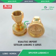 Nozzle Sprayer Spuyer Kuningan Lobo Lubang 4 Lurus