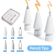 TOILEUM Replacement Soft Nib Pencil Tips 6Pcs 2H 2B 3.0 4.0 Fine Nib Set For Apple iPad Pencil 1st 2