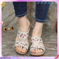 Women Slippers Sandal Flower Platform Colorful Ethnic Wedge Sandal Ladies Casual Fashion Sandals