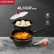 Propappa - 4L Electric Cooker | Periuk Elektrik 4L Saiz Besar dengan Coating Non-Stick Masakan Serba