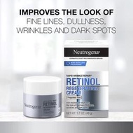 露得清法國Rapid Wrinkle Repair Retinol A醇再生精華霜-無香款大瓶,Neutrogena