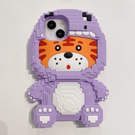 Cartoon 3D Tiger Case For Huawei honor 50 50SE 60 70 80 Nova 9 9SE X30 X40 X30i X40i Cute Animals Soft Silicon Cover