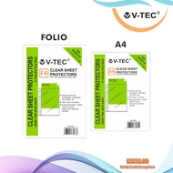 CLEAR SHEET PROTECTOR V-TEC VT-303 F4 (100'S)