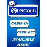 Gcash Cash-in&Cash-out Signage (Laminated)A4 size