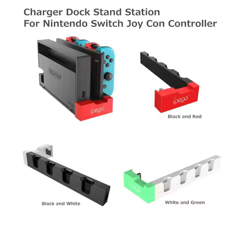 Charger Charging Dock Stand Station for Nintendo Switch Joy Con Controller 4 in 1 Charger Dock For S