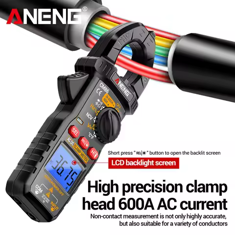 ANENG 600A DC/AC Digital Clamp Meter Multimeter Current Voltage Meter True-RMS High Precision Electr