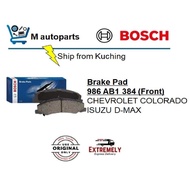 BOSCH BRAKE PAD-CHEVROLET COLORADO/ISUZU D-MAX 2.4/3.6V/3.0TD (986 AB1 384) (FR)