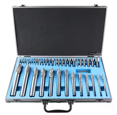 Industrial Tools 39 Pc Straight Shank H.S.S. Interchangeable Pilot Counterbore Set, Counterbores fro