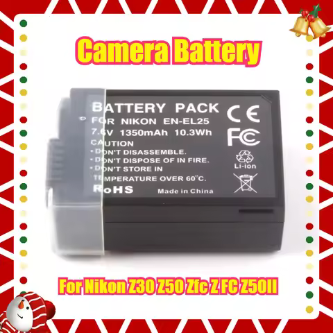 EN-EL25 7.6V 1350mAh Camera Battery for Nikon Z30 Z50 Zfc Z FC Z50II
