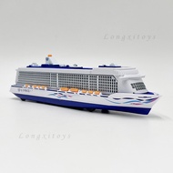Diecast Model Toy Cruise Ship Pull Back With Sound & Lights For Child Gifts