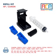 Universal Cartridge Refill Tool Kit hp & Canon 680 682 810 811 745 746 + Syringe