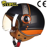 BEON Retro Motorcycle Helmet Chopper Open Face Vintage Moto Helmet Capacete De Moto Men Women Moto S