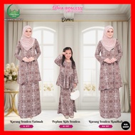 Raya 2024 Dhia Cotton Ironless Set 377 Brown Baju Kurung Fatimah Raudhah Peplum Kids Sedondon Ibu Dan Anak
