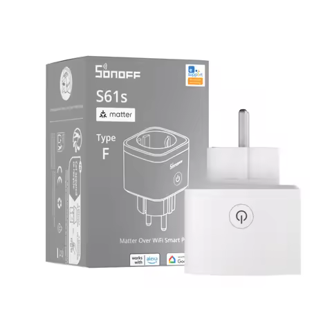 SONOFF S61STPF Matter Over WiFi Smart Plug S61s TPF Smart Socket Energy Electricity Monitoring Via E