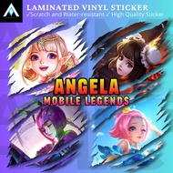 MLBB ANGELA SKIN SCRATCH DESIGN STICKERS ~ LAMINATED VINYL STICKERS ~ANIMEHOLIC