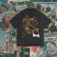 Ossu Official "Lebron James - Wings James" Regular T-Shirt | Stone Wash | Black Black Black | White 