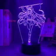 Anime Led Light Akame Ga Kill Akame Figure for Bedroom Decor Night Light Manga Children's  Gift Room