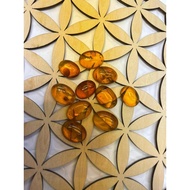 Amber cabachon stone