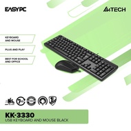 EasyPC | A4Tech KK-3330/ KRS-3330 Usb Keyboard and Mouse set| Black