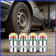 Tire Pressure Caps With Sensor 4 Pieces 2.4bar 36psi Easy To Read Sensor Indicator Valve Stem Caps f
