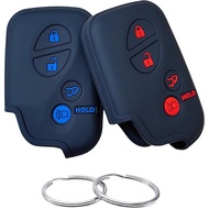 Silicone Rubber Key Fob Cover Compatible with 2005-2017 Lexus CT200h ES350 GS300 GS350 GS430 GS450h 