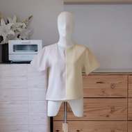 C14 เสื้อแขนสั้น แต่งลายทูโทน เสื้อทูโทน เสื้อคอกลม Easter Egg