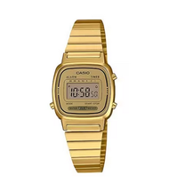 Casio Standard นาฬิกาข้อมือผู้หญิง สายสแตนเลส รุ่น LA670,LA670WGA,LA670WGA-9 (CMG) - สีทอง