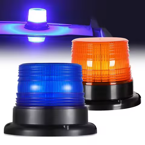 Blue Yellow 12V/24V Magnetic Mount Vehicle Car 24 LED Strobe Light Flashing Lights LED Emergency Lig