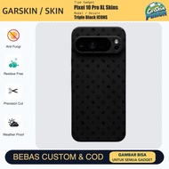 Vinyl Skin PIXEL 10 Pro XL Triple Black ICONS Anti Scratch Protector Case | By Fusion | Code - 7Q75