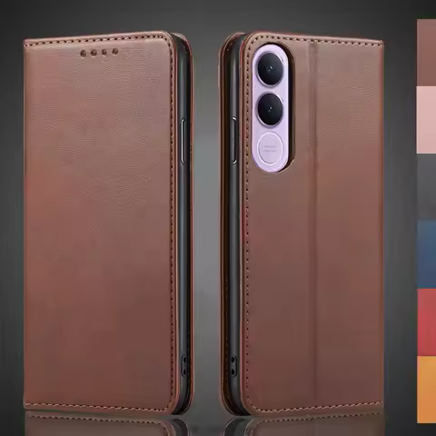 Magnetic attraction Leather Case for Vivo V70 FE V70FE Holster Flip Cover Case Wallet Phone Bags Cap