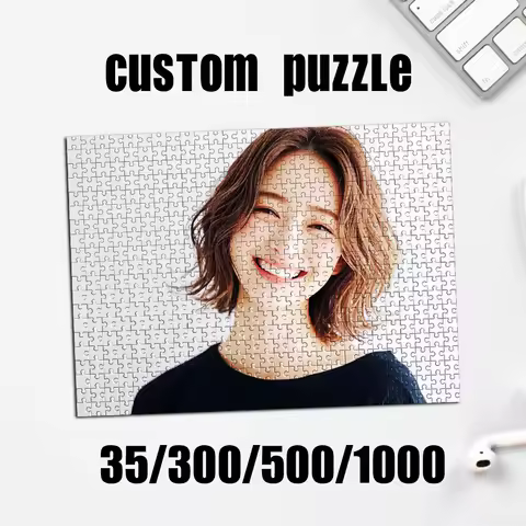35/300/500/1000pcs Personalized Custom Photo Puzzle photo Christmas Valentine's Day Birthday Gifts T