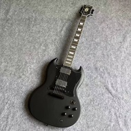 กีต้าร์ไฟฟ้าเอสจี Gibson สีดำด้าน HH Humbucker Pickup กีตาร์มืออาชีพ