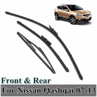 2pcs 24 + 16 Inch Car Front Wiper Blades &amp; 12 Inch Rear Wiper Blade for Nissan Qashqai 2007-2013 (Co