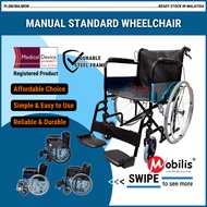 MOBILIS Manual Standard Wheelchair Series - Kerusi Roda Hospital, Hospital Wheelchair
