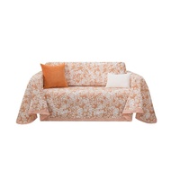 European-Style Orange Green Sofa Towel Full Cover Fresh Pastoral Fabric Sofa Cushion Cover Cloth Back Towel Sofa Cover W