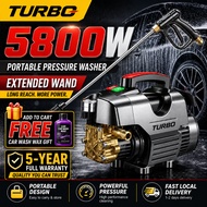 TURBO 5800W Portable High Pressure Car Washer Water Jet Cleaner 220V Mesin Basuh Kereta