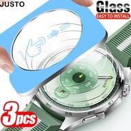 JUSTO 3Pcs Screen Protector, 41/46MM Easy Install Kit Tempered Glass Films, Anti-Scratch With Alignm