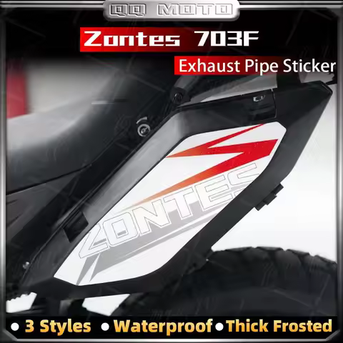 For Zontes 703F 703 F zontes 703f 2024 Adventure Motorcycle Exhaust Pipe Frosted Sticker Decorative 