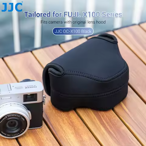 JJC Soft Neoprene Camera Pouch Bag for Fuji Fujifilm XE5 X100VI X100S X100T X100F X100V X100VI Prote
