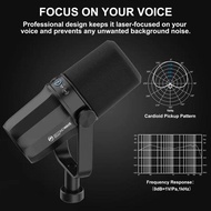 SECONDWAVE Dynamic Microphone Cardioid For XLR USB Broadcast with Frequency Response