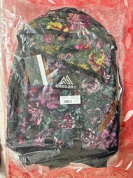 全新未開封GREGORY Day印花背囊26L，紫花 X 黃花