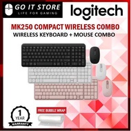 LOGITECH MK250 COMPACT WIRELESS KEYBOARD AND MOUSE COMBO (white,black &rose)