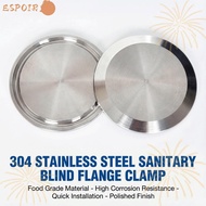 ESPOIR Tri Clamp TC Blind Cover, Rust Proof Stainless Steel Sanitary End Cap, Durable 1.5" 2" 3" 4" 