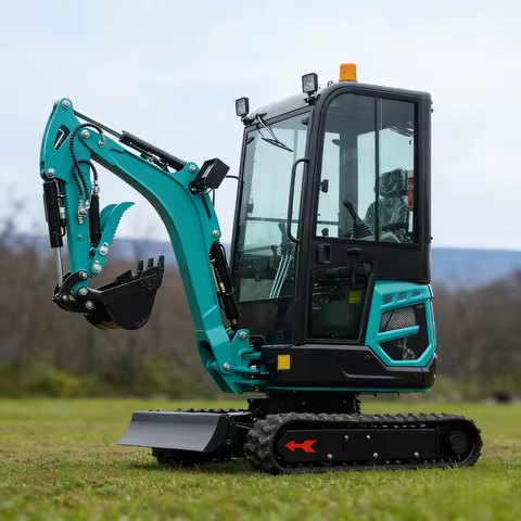 Customized Euro 5 Mini Excavator with AC Cabin 0.8 Ton 1.5 Ton 2 Ton Small Digger Micro Bagger for U