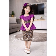 Mayang Modern Kebaya Children's Kebaya Set Baju Budak Perempuan Baju Kebaya Anak Perempuan