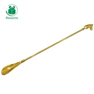 [Ehoyoxa] Brass Shoehorn with Horse Head Comfortable Shoe Shoe Aid with Horse Head Handle Shoe Shoe 